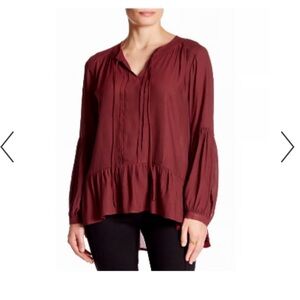 Ro & De Burgundy Blouse Tunic